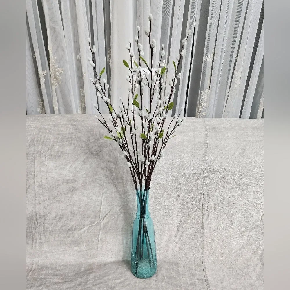 Spring Table Vase Decor - Artificial Willow Branches, Vase Included